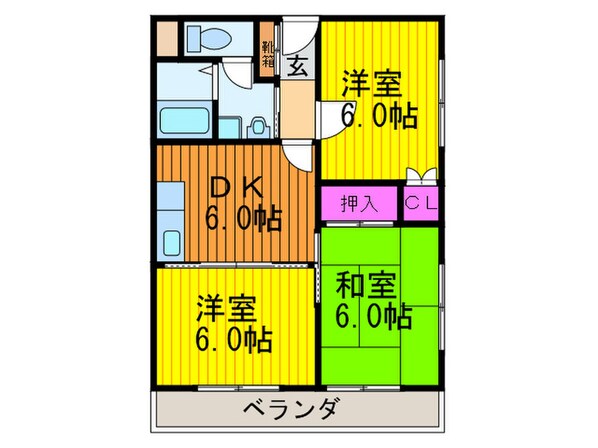 ｻﾝｸﾚｾ-ﾙの物件間取画像